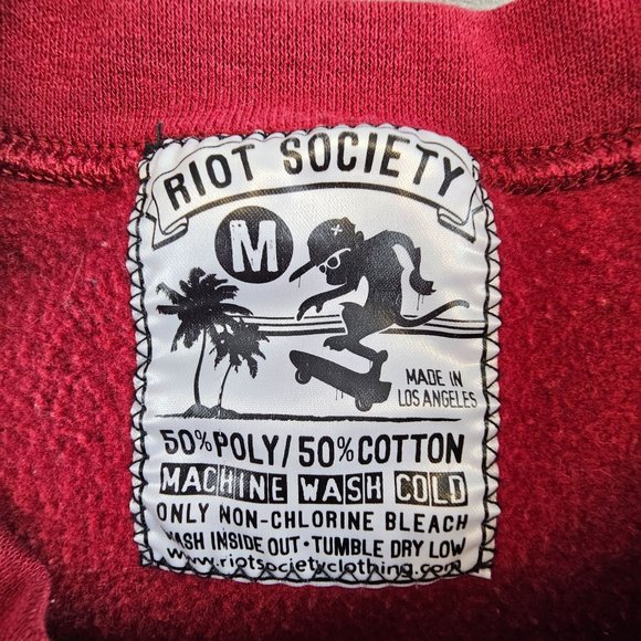 Riot Society Sweatshirt Womens Medium Red Tribal Elephant Casual Pullover - Picture 6 of 6